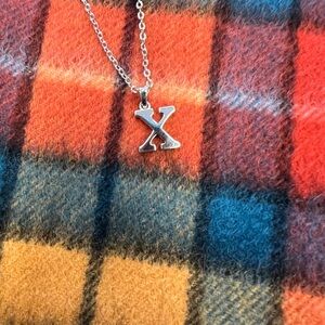 NWT Silver Chain Initial Necklace